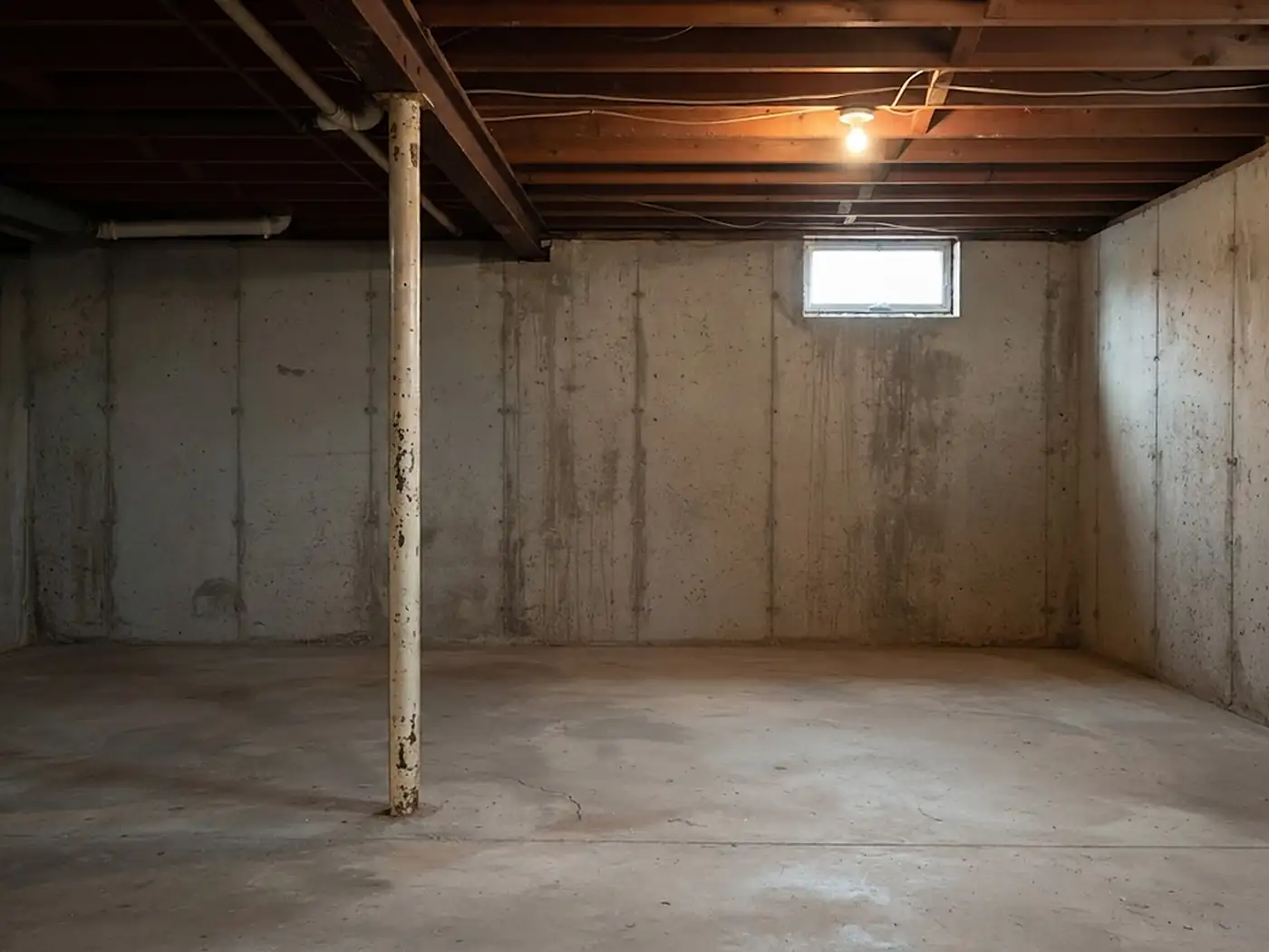 The same Rhode Island basement emptied and swept clean after the junk removal crew finished