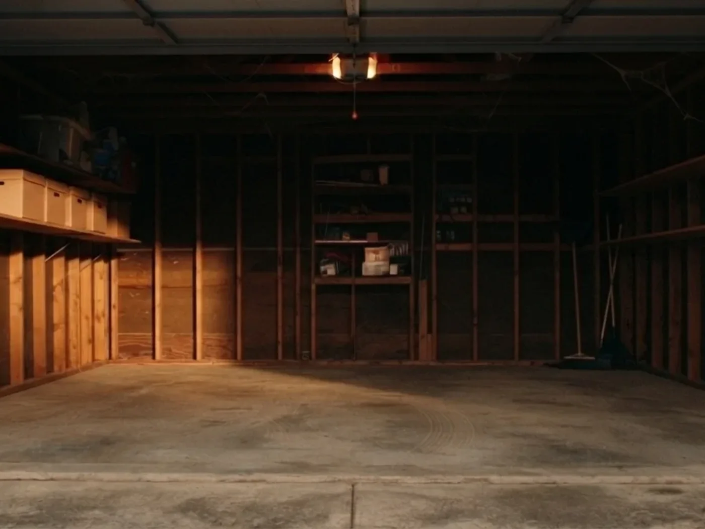 The same East Providence garage swept clean and empty after junk removal
