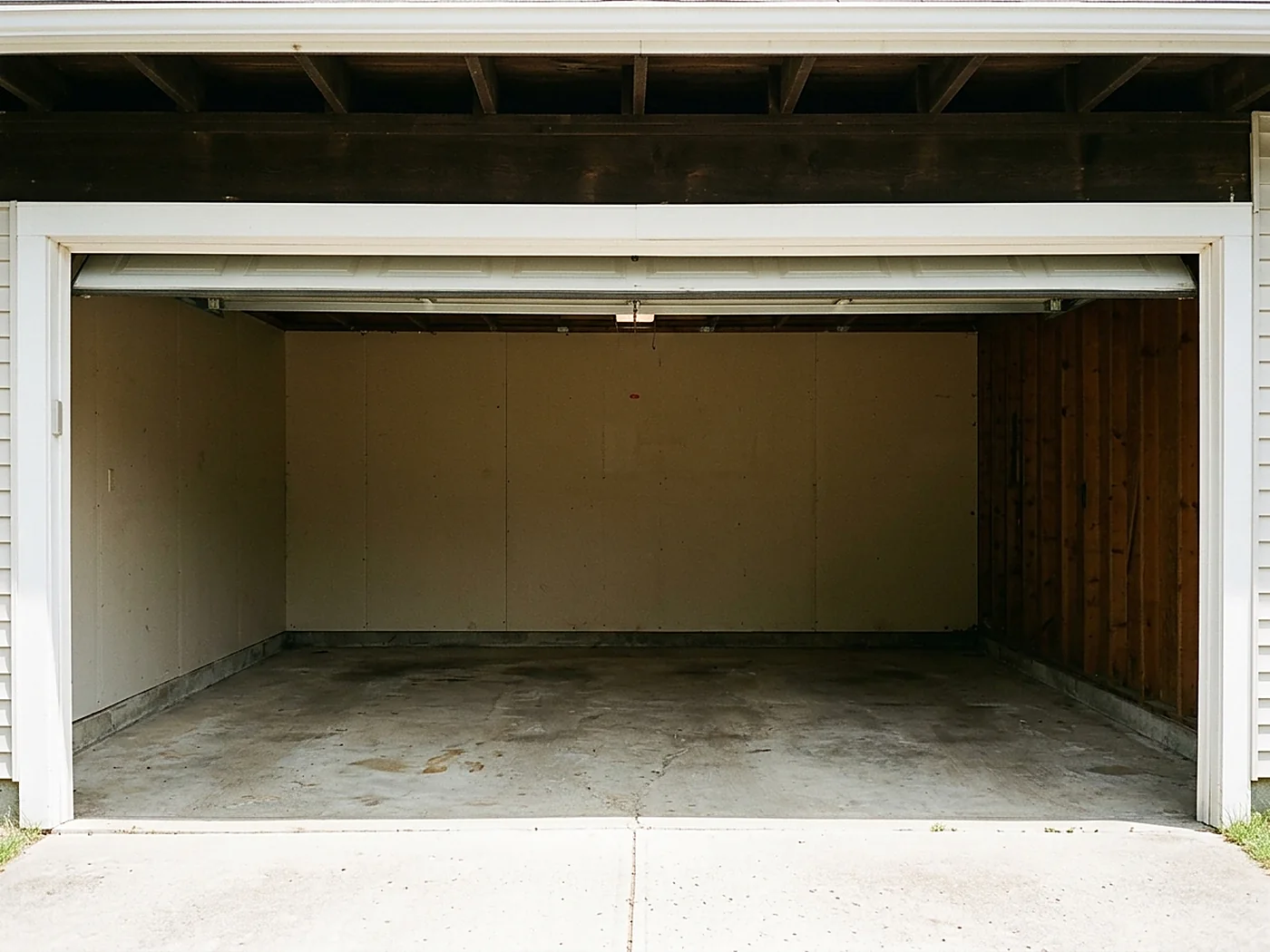 The same Warwick garage swept clear and organized after the junk removal crew finished